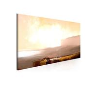 Tableau Imprimé "Beginning of the End Beige Narrow" 50 x 150 cm Multicolore G