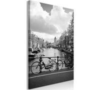 Tableau Imprimé "Bikes on Bridge" 80 x 120 cm Multicolore G