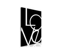 Tableau Imprimé "Black & White : Love" 80 x 120 cm Multicolore G