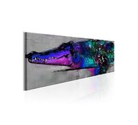 Tableau Imprimé "Blue Alligator" 45 x 135 cm