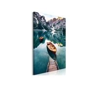 Tableau Imprimé "Boats in Dolomites" 60 x 90 cm