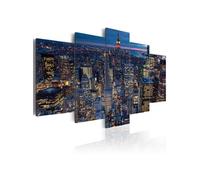 Tableau Bonne nuit à New York-Taille L 200 x H 100 cm Imprimé