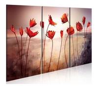 Tableau Imprimé "Bright Red Poppies" 60 x 90 cm Multicolore G