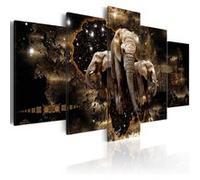 Tableau Imprimé "Brown Elephants" 100 x 200 cm Multicolore G