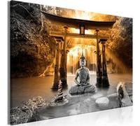 Tableau Artgeist Tableau - Buddha Smile (1 Part) Wide Orange - 90x60 (1735)