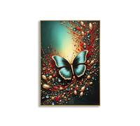 Tableau Imprimé "Butterfly II" 70x100cm Multicolore