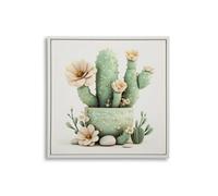 Tableau Imprimé "Cactus IV" 40x40cm Multicolore