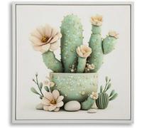 Tableau Imprimé "Cactus IV" 40x40cm Multicolore Multicolore G