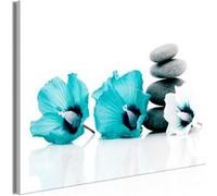 Tableau Imprimé "Calm Mallow Wide Turquoise" 80 x 120 cm Multicolore G