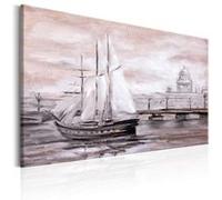 Tableau Imprimé "Charming Port" 80 x 120 cm Multicolore G