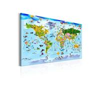 Tableau Imprimé "Children's Map : Colourful Travels" 80 x 120 cm Multicolore G