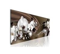 Tableau Chocolate Dance of Orchid-Taille L 120 x H 40 cm Imprimé