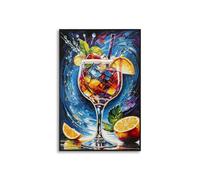Tableau Imprimé "Cocktail II" 62x92cm Multicolore