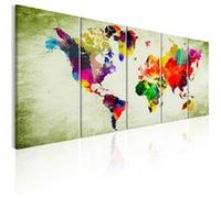 Tableau Imprimé "Colourful Continents" 90 x 225 cm Multicolore G