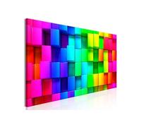 Tableau Imprimé "Colourful Cubes Narrow" 40 x 120 cm