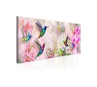 Tableau Imprimé "Colourful Hummingbirds Narrow" 50 x 150 cm