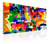Tableau Imprimé "Colourful Town" 30 x 60 cm Multicolore G
