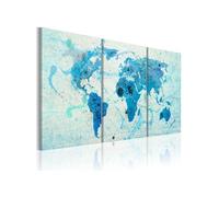 Tableau Imprimé "Continents Comme Les Océans" 30 x 60 cm