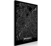 Tableau - Dark Map of Brussels (1 Part) Vertical - 40x60 Artgeist (2847)