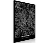 Tableau Artgeist Tableau - Dark Map of Cologne (1 Part) Vertical - 40x60 (2850)