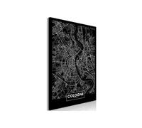 Tableau - Dark Map of Cologne (1 Part) Vertical - 60x90 Artgeist (2851)