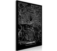 Tableau - Dark Map of Hamburg (1 Part) Vertical - 60x90 Artgeist (2857)