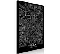 Tableau Artgeist Tableau - Dark Map of Munich (1 Part) Vertical - 40x60 (2862)