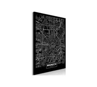 Tableau Artgeist Tableau - Dark Map of Munich (1 Part) Vertical - 60x90 (2863)