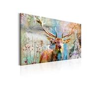 Tableau Imprimé "Deer on Wood" 80 x 120 cm