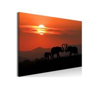 Tableau Imprimé "Elephants in Love Wide" 80 x 120 cm