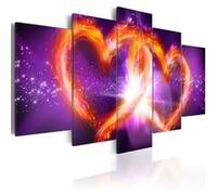 Tableau Imprimé "Flames of Love" 50 x 100 cm Multicolore G