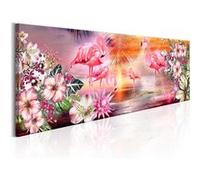 Tableau Imprimé "Flamingoes Land" 45 x 135 cm Multicolore G