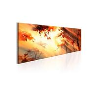 Tableau Imprimé "Golden Forest" 40 x 120 cm