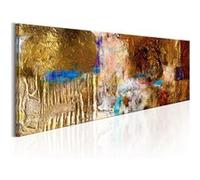 Tableau Imprimé "Golden Structure" 50 x 150 cm Multicolore G