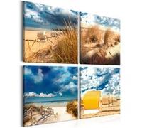 Tableau Imprimé "Holiday at the Seaside" 40 x 40 cm Multicolore G