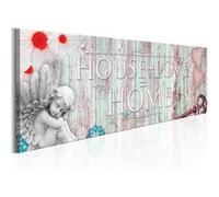 Tableau Imprimé "Home : House + Love" 40 x 120 cm Multicolore G