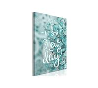 Tableau Imprimé "It's a New Day" 60 x 90 cm Multicolore G