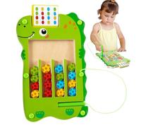 Tableau imprimé Labyrinthe magnétique, Ensemble de Jeux de Match Puzzle en Bois, Jouet de 8,27 x 5,71 Pouces avec Jeu sensoriel, activités d'apprentissage en Bois Durable, Jouet pour avec