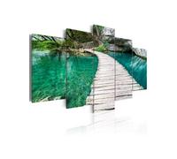 Tableau Imprimé "Lac Turquoise" 50 x 100 cm