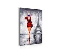 Tableau Imprimé "Lady in Paris" 40 x 60 cm