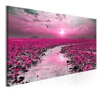 Tableau Imprimé "Lilies & Sunset Narrow" 50 x 150 cm Multicolore G