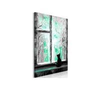 Tableau Imprimé "Longing Kitty Green" 60 x 90 cm