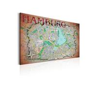 Tableau - Map of Hamburg - 120x80 Artgeist (6154)