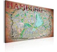 Tableau - Map of Hamburg - 120x80 Artgeist (6154)