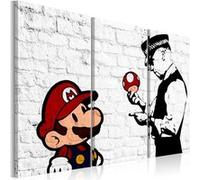 Tableau Mario Bros (Banksy)-Taille L 90 x H 60 cm