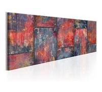 Tableau Metal Mosaic: Red-Taille L 150 x H 50 cm Imprimé