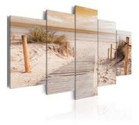 Tableau Imprimé "Morning on the Beach Sepia" 100 x 200 cm Multicolore G