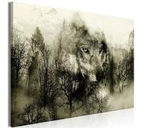 Tableau Imprimé "Mountain Predator Wide Beige" 60 x 90 cm Multicolore G