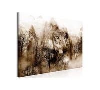 Tableau Imprimé "Mountain Predator Wide Brown" 60 x 90 cm