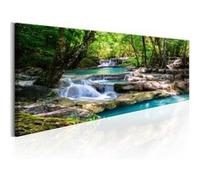 Tableau Imprimé "Nature : Forest Waterfall" 45 x 135 cm Multicolore G